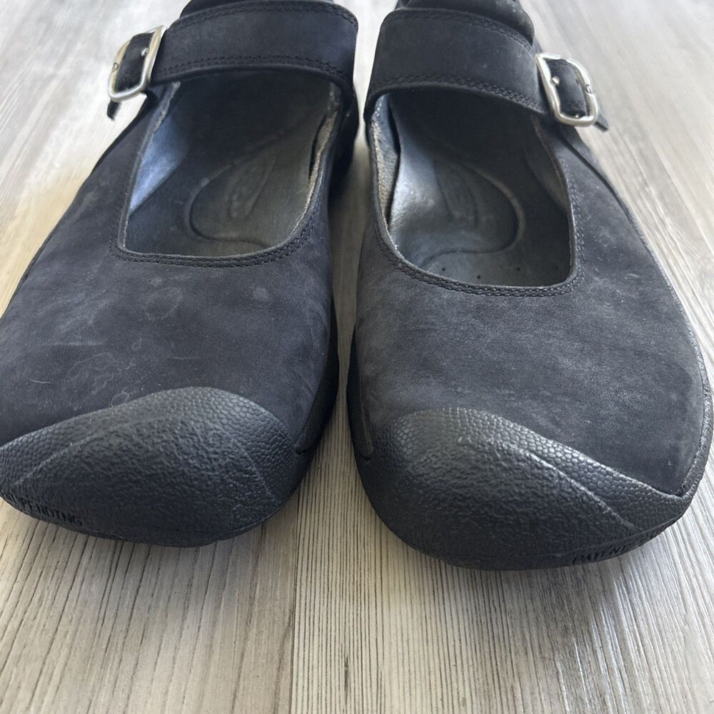 KEEN Mary Jane Black Suede Leather Utility Flats Shoes Comfort Women's Size 7.5 - Picture 9 of 9